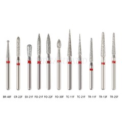 5-100pc SANDENT Dental Diamond Burs For High Speed Handpiece Friction Grip 1.6mm