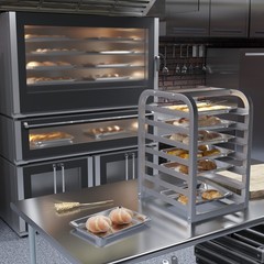 13 in. x 10 in. 19 Gauge Quarter Size Aluminum Bun / Sheet Pan. Pack of 6