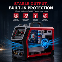 ARCCAPTAIN 7 in 1 TIG Welder 200A AC/DC Aluminum TIG Welder with Pulse 110V/220V