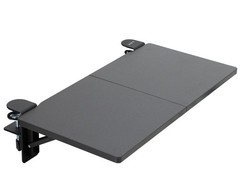VIVO Black Clamp-on 24″ x 12″ Desk Extension, Accessory Platform, Keyboard Tray