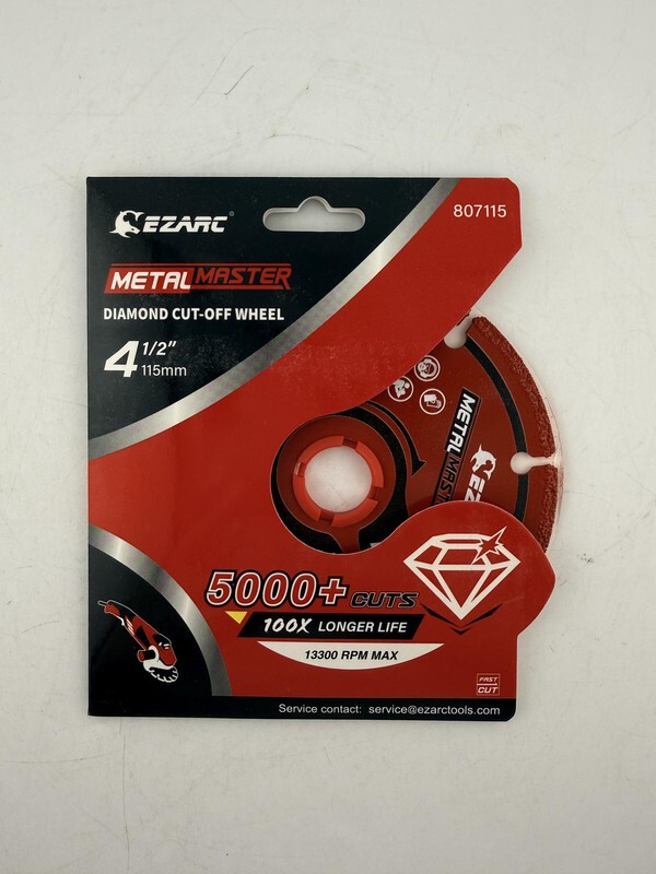 EZARC 807115 METAL MASTER DIAMOND CUT-OFF WHEEL 4 1/2″ X 7/8 INCH W/ 5000+ CUTS