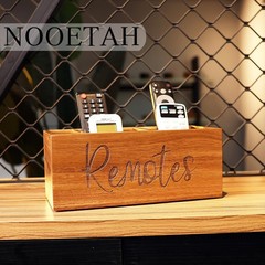 1 PCS Wooden TV Remote Control Holder 3 Slot 9.84 Inch Table Organizer Brown