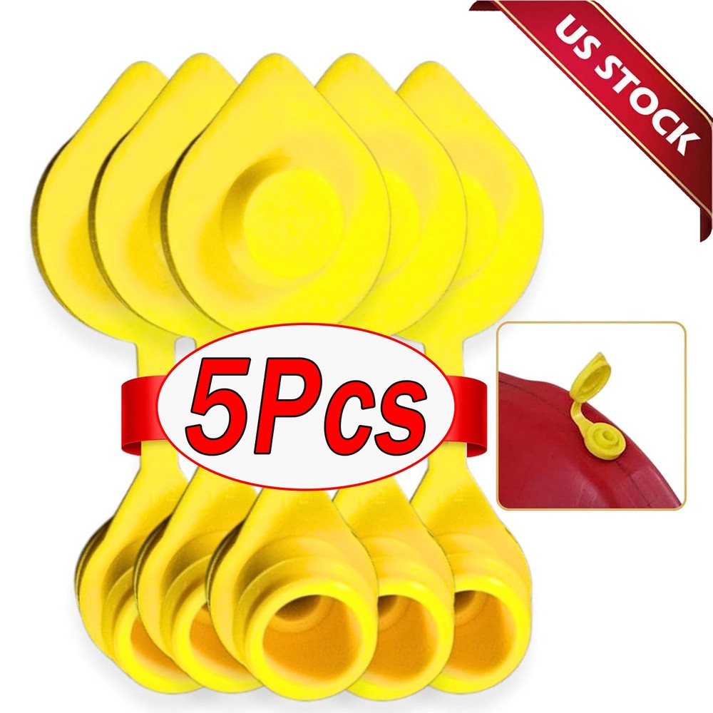 5Pcs Yellow Fuel Gas Can Jug Vent Cap Blitz Scepter Essence Midwest Eagle