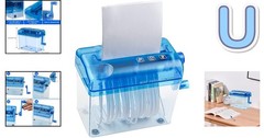 Hand-Powered Mini Paper Shredder – Ideal for Safe Document Shredding Anywhere