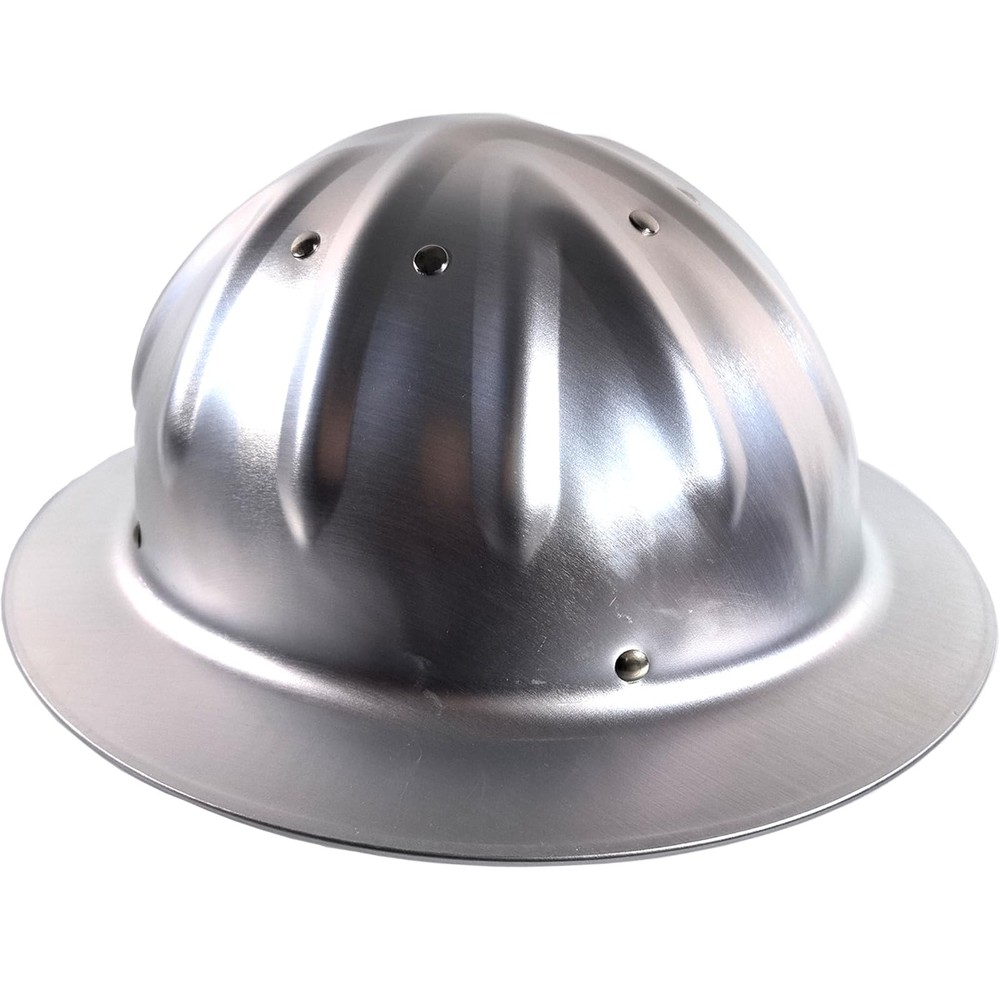 Aluminum Hard Hat,Metal Helmet Safety Helmet with Full Brim Lightweight (Alum