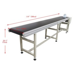 Electric PVC Conveyor Belts System 118in Length 15.7in Width Adjust Speed 110V