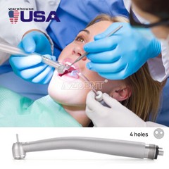 AZDENT Dental Fiber Optic LED E-generator High Speed Handpiece Turbine 4/2 Hole