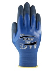 (12 Pair) Hyflex 11-925 Nitrile Oil-Repellant Gloves, Work on Touchscreen, Small