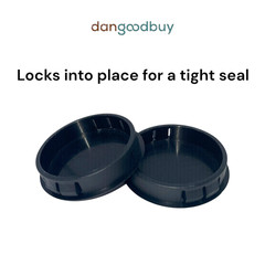 2″ Hole Nylon Locking Panel Plugs Black/White Dome Cover 2 1/8″ Top Width