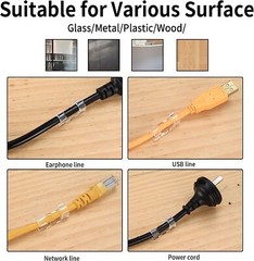10-100 Cable Clips Self-Adhesive Tie Cord Management Wire Holder Organizer Clamp