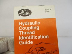 1981 GATES Hydraulic Hose & Coupling Identification Kit w/ Book (3) Tools LN