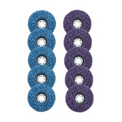 10 Pack: 4-1/2″ x 7/8″ Diamond Discs Stripping Wheel (5 pcs purple & 5 pcs blue)