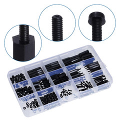 Lystaii 320Pcs M2 Nylon Hex Spacer Standoff Kit Male Female Screw Nut Threaded P