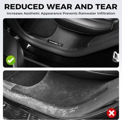 11PCS Carbon Fiber Door Sill Protector Model Y Juniper 2025 2026 8Pcs Door Sill