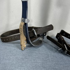 Klein Tools 8210 Left & Right Tree Pole Climbing Spikes Gaffs Adjustable Leather