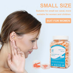 LYSIAN Slim Fit Foam Ear Plugs for Small Ear Canals, 100 Pairs 35Db SNR Noise Re