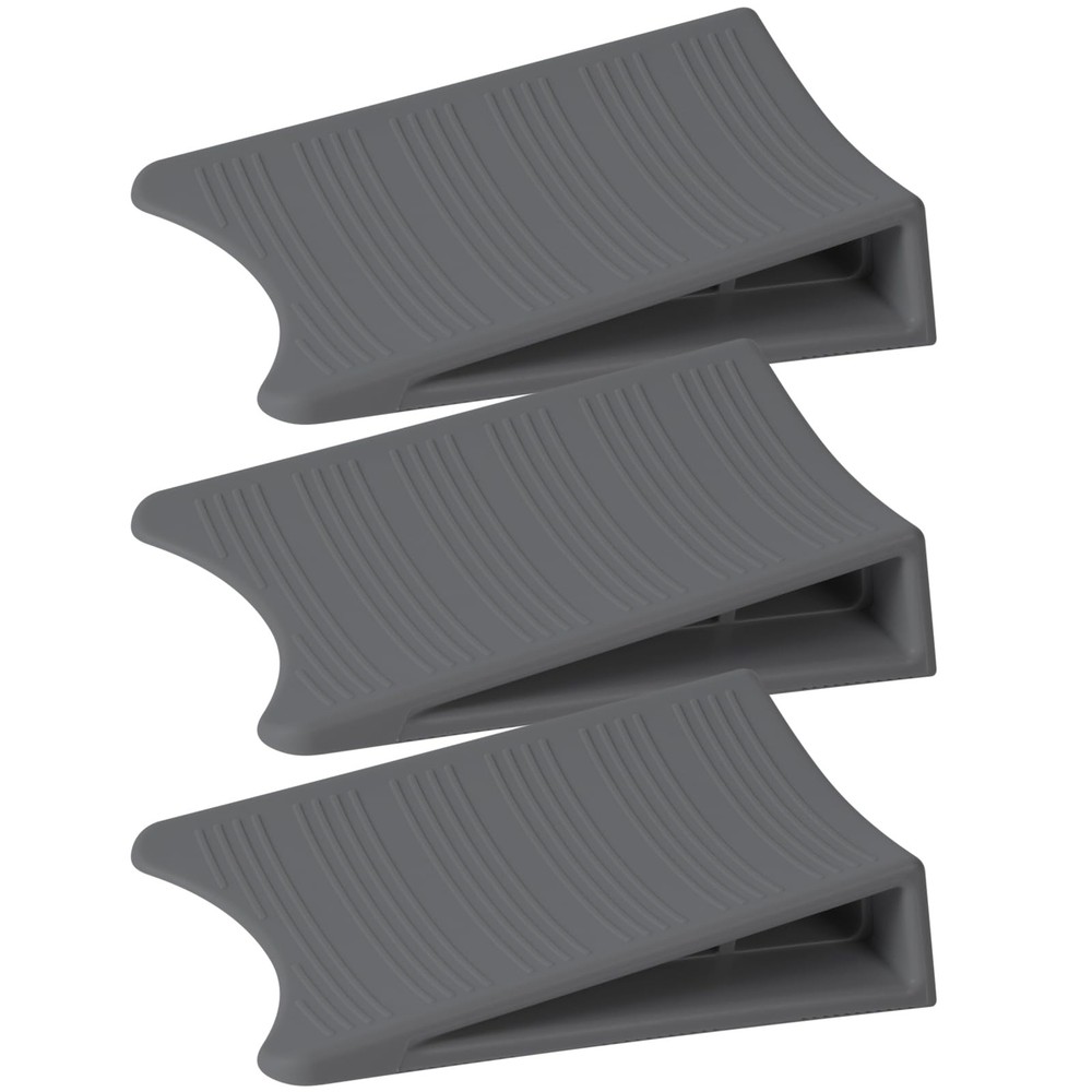 Optish Original Patented Door Stoppers for Bottom of Door, 3 Pack, Dark Grey