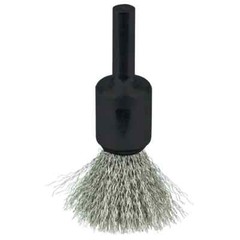 Weiler 10013 End Brush, 1/2″ Dia, Stainless Steel, Crimped Wire 6 mm Shank