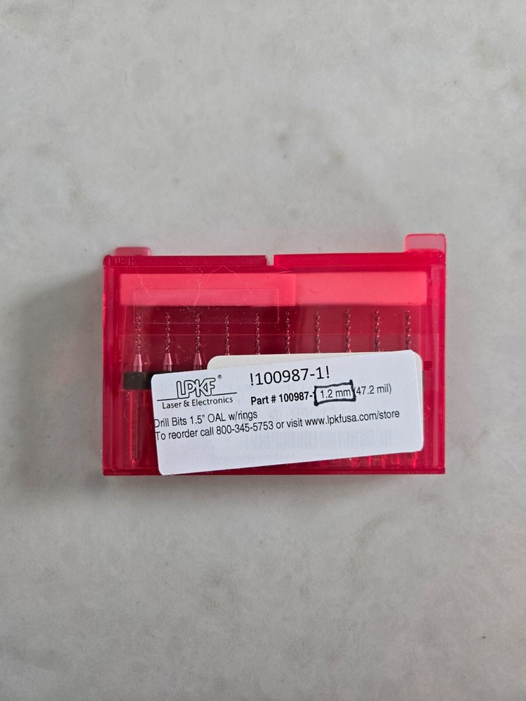 LPKF 100987-1 Drill Bit 1.2mm 1.5″ OAL w/rings
