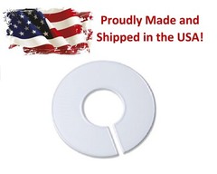 White Round Plastic Blank Rack Size Dividers – Multi-Pack