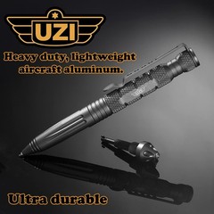UZI Tactical Pen with CuffKey in The Cap, 1 Count (Pack of 1), Glass