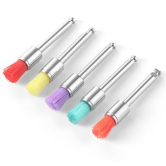100Pcs Dental Polishing Polisher Prophy Brush Bowl Flat Type Colorful Nylon