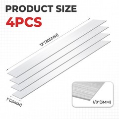 6061 Aluminum Flat Bar, 1/8″ x 1″ x 12″ Rectangle Aluminum Bar Stock, T6511 S…