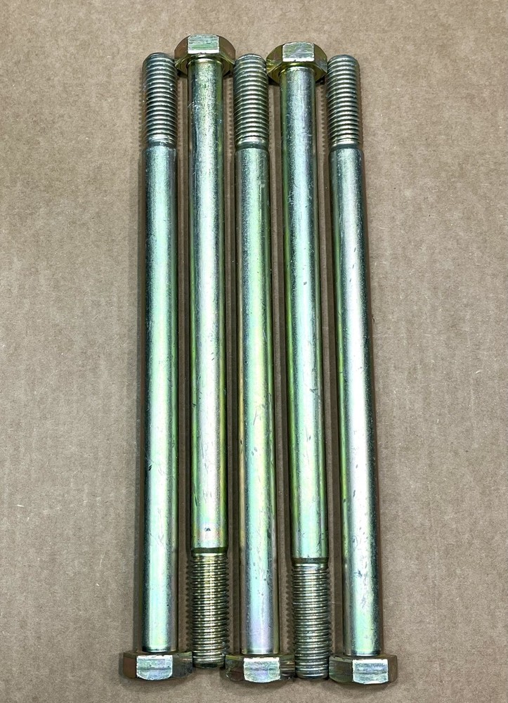 3/4-10 X 12” Hex Head Cap Screws Grade 8 Steel Zinc Yellow Plated Coarse Thread