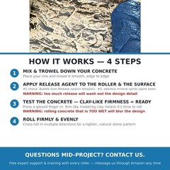 Concrete Texture Rollers, The “Original SBC” Weathered Flagstone Concrete Roller