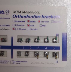 50 Sets Dental Orthodontic Metal Brackets MIM Monoblock Mini Roth 018 345 hooks
