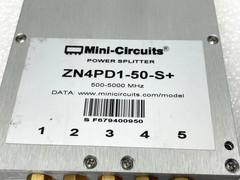 MINI-CIRCUITS POWER SPLITTER 500-5000 MHz ZN4PD1-50-S+ RF 4-WAY QTY AVAIL