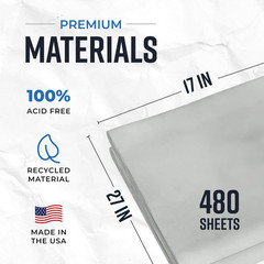 Packing Paper Sheets for Moving | 480 Sheets | 27″ X 17″ | 15Lb | Made in USA |