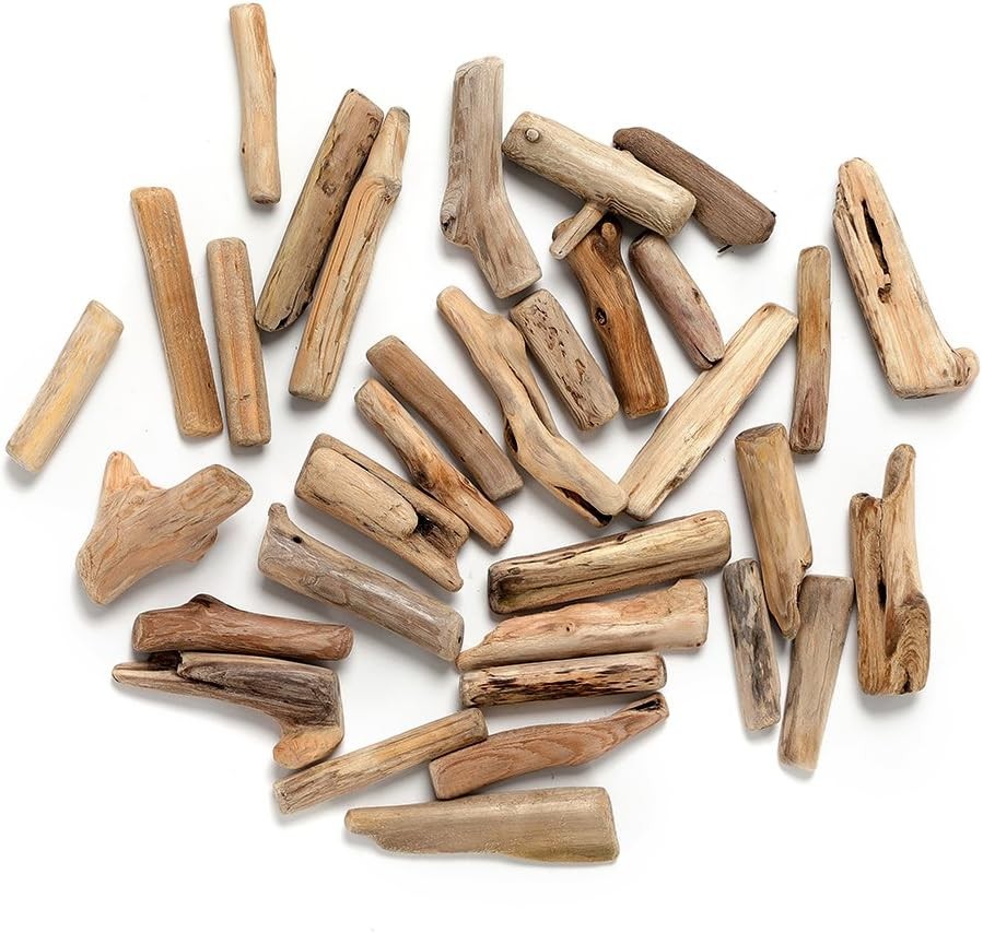 Byher Driftwood Pieces for Crafts Frames Wreath Surf Art 1 – 4 , 8OZ , 55pcs