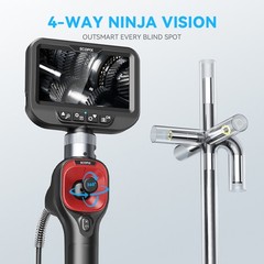5/10ft 4-Way Articulating Borescope Endoscope w/ light Inspection Camera Ralcam
