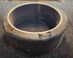 (QTY 1) Smooth Press-On Forklift Tire 14-1/2″ OD x 5-3/4″ Height