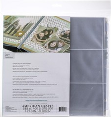 We R Post Bound Photo Sleeves 12″X12″ 10/Pkg-Six 4″X6″ Pockets