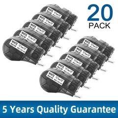 20PK Label Cartridge for Brady BMP21-PLUS M21-500-499 Nylon Black/White 1/2″x16′