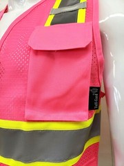 Two Tone High Visibility Pink Safety Vest Size Small – 5XL
