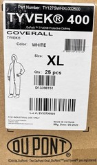 Dupont TY127S Disposable Protective Coverall with Hood 25 pcs Brand New Size XL