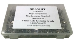1200 Piece High Temperature Non-Insulated Wire Terminal Connector Assortment Kit