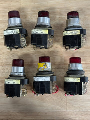 Allen Bradley 800T-PT16 – RED Illuminated Switches – [LOT OF 6]