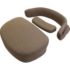 AMSS7291 Cushion Set, 3-Piece, Brown Fabric