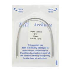 10pcs Dental Orthodontic Arch Wire Super Elastic Niti Round Ovoid Natural U/L