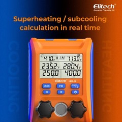 Elitech HVAC Digital Manifold Gauge 2-Way Valve AC Gauge w/Hoses LMG-10+Hoses
