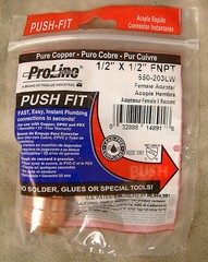 ProLine 1/2″ x 1/2″ FNPT Female Adapter Push Fitting ~ 650-203LW ~ NEW