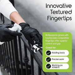 Inspire Black Nitrile Disposable Gloves | 4.5 Nitrile Disposable Safety Medical