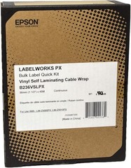 Epson LABELWORKS B236VSLPX Vinyl Self-Lamination Wrap 1″ (24mm) Black on White