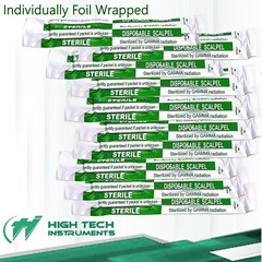 Disposable Scalpel Blades| #15 Sharp, Tempered Stainless-Steel Blades | Sterile