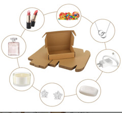 10~100-5×2.7×1.5in Shipping Boxes Pack Brown Corrugated Cardboard Boxes giftbox