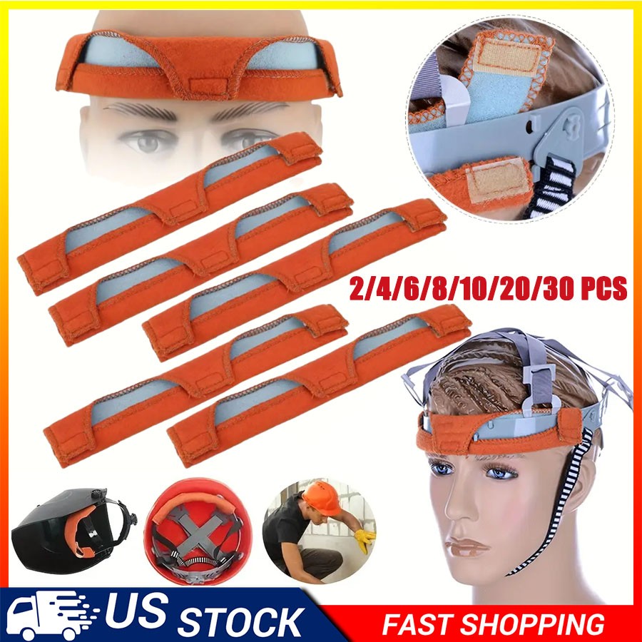 2 4 6 8 10X Safety Helmet Sweatband Cotton Hard Hat Liner Accessories Washable